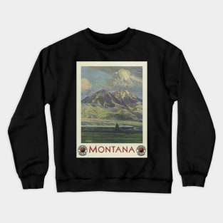 Vintage Travel Poster - Montana Crewneck Sweatshirt